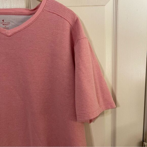 Pink Short Sleeve V-Neck Tee - Picture 2 of 4